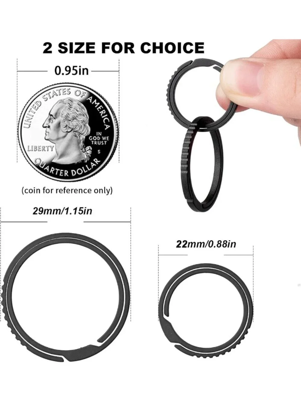 Durable Titanium Keychain Rings | Versatile Carabiner & Dog Tag Key Chain